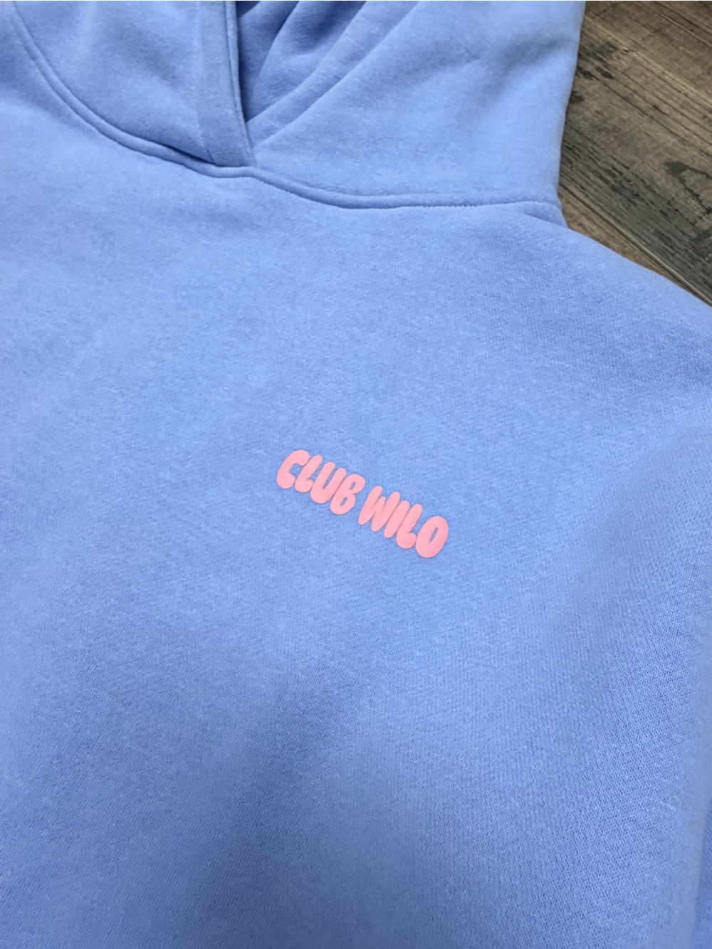 Club Wild Lavender Pullover Hoodie with Pink Logo - Picture 2 of 5